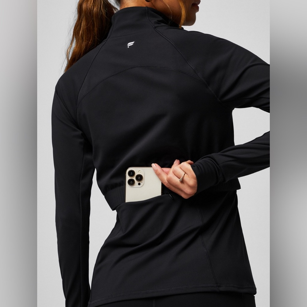 Fabletics Black Trinity Performance Jacket Size S… - image 3